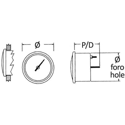 Ukazatel hladiny vody 10/180 ohm bílá / stříbrná