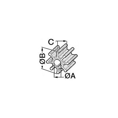 Impeler 6 lopatek 312-11-008 pro Yamaha