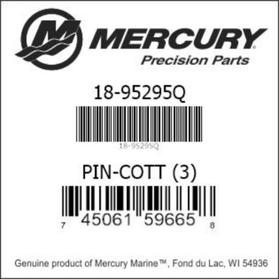 Závlačka (pin-cott) 18-95295Q pro Mercruiser