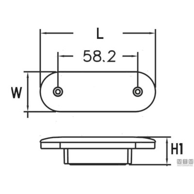 Interiérové světlo bílé, 2 LED, 12V