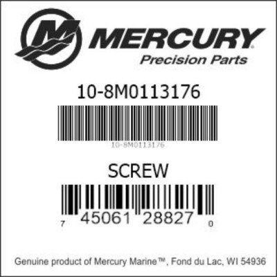 Šroub (screw) 10-8M0113176 pro Mercury