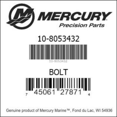 Šroub (bolt) 10-8053432 pro Mercury
