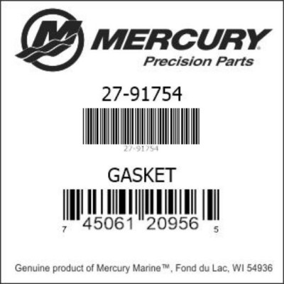 Těsnění 27-91754 vodní pumpy pro Mercury