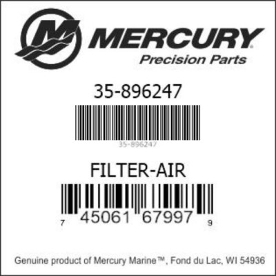 Vzduchový filtr 35-896247 pro Mercury Verado 150