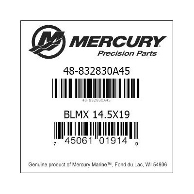 Propeler hliníkový BLMX 48-832830A45 14/R19 pro Mercury