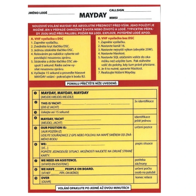 MAYDAY kokpit karta