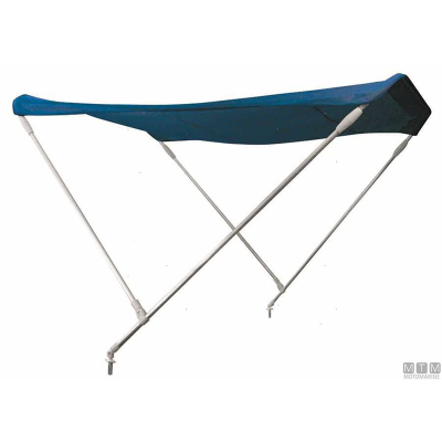 Bimini s navy vrškem 2 oblouky - barva archi blue