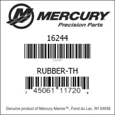 Těsnění (rubber TH) 16244 pro Mercury