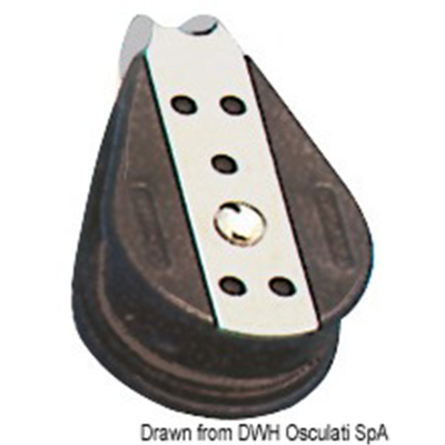 Kladka s kuličkovým ložiskem, 1 kladka, pevná hlava, 10x38 mm