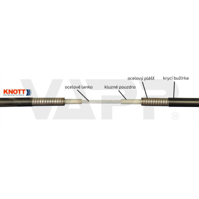 Lanovod brzdový KNOTT 1130/1340 mm, závit M8