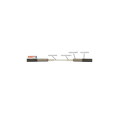 Lanovod brzdový KNOTT 1230/1440mm, závit M8