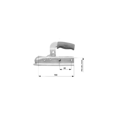 Tažná spojka Sportjacht KP-03, 2000 kg, 50x50 mm, H10