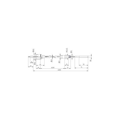 Lanovod brzdový KNOTT 1530/1740mm, závit M8