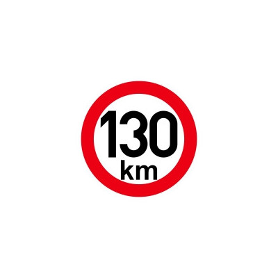 Samolepka - omezení rychlosti 130 km retroreflexní pr. 150 mm (na přívěsy)