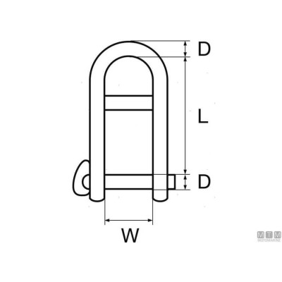 Šekl dlouhý INOX KEY PIN B