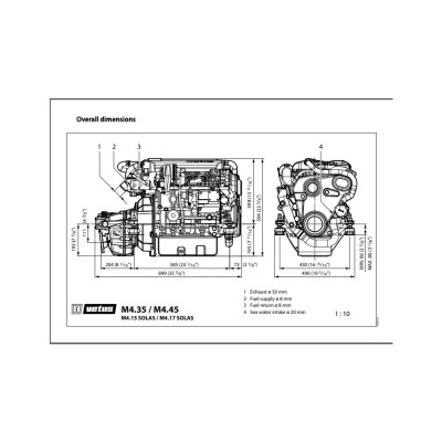 Motor M4.45 VETUS 42 HP
