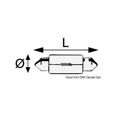 Žárovka pro poziční světla 12 V , 10 W - 31 mm
