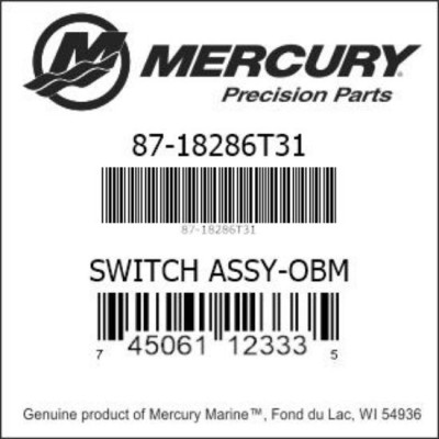 Přepínač (switch assy) 87-18286T31 pro Mercury