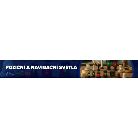 Osvětlení - poziční, navigační, hledáčky, interiérové